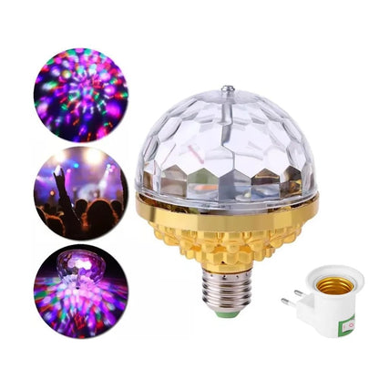 5 Lampade LED E27 Magiche Rotanti – Sfera di Cristallo per DJ, Feste ed Eventi