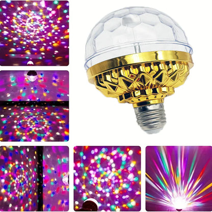 5 Lampade LED E27 Magiche Rotanti – Sfera di Cristallo per DJ, Feste ed Eventi